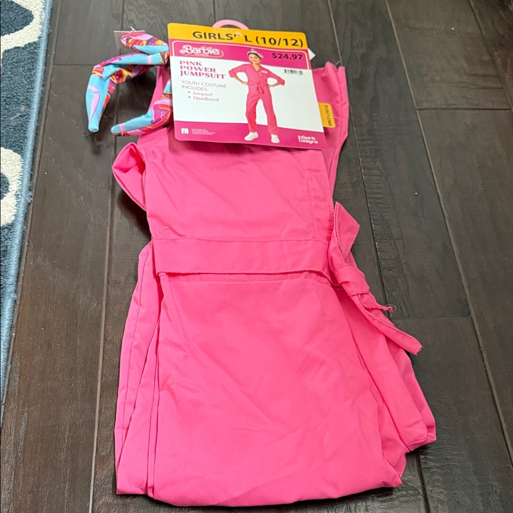 NWT Barbie Vibrant Pink Jumpsuit Set